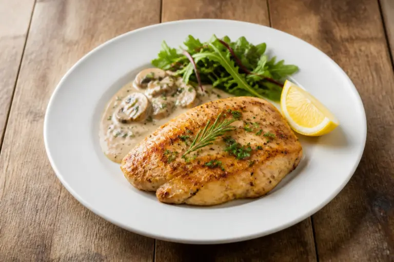Escalope de volaille sauce cremeuse