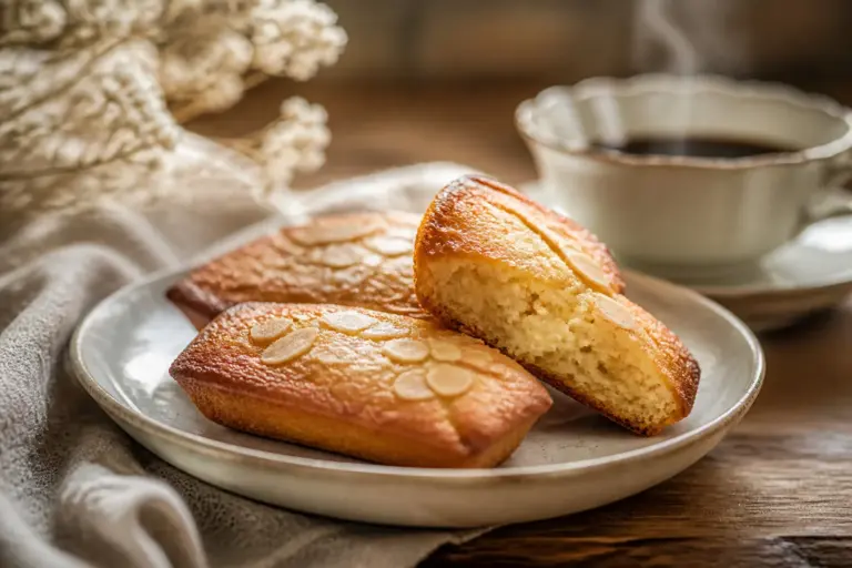Financiers aux amandes et cafe