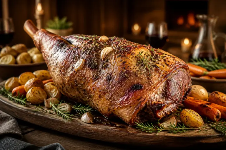 Gigot dagneau roti a la perfection