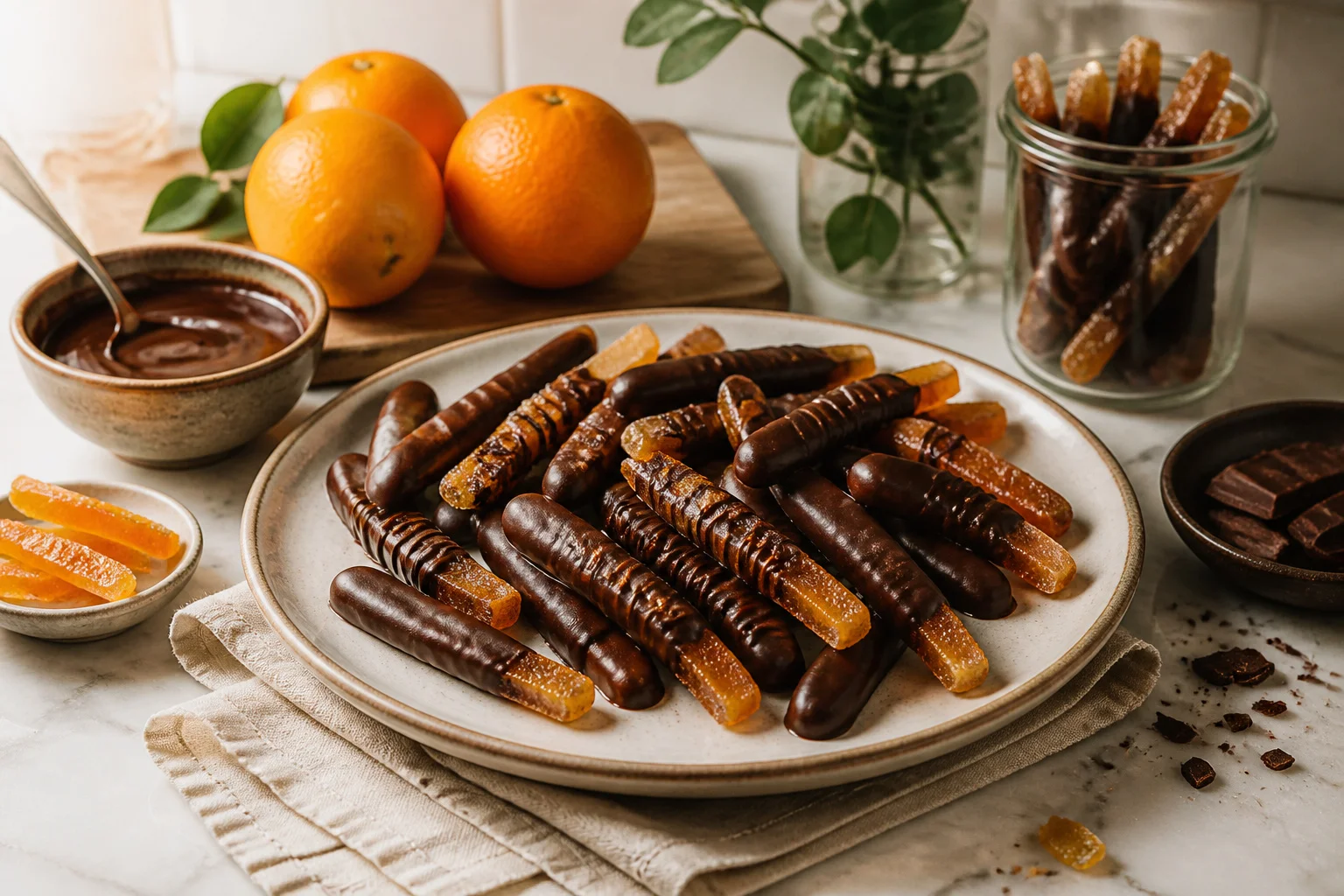 Orangettes au chocolat gourmandises artisanales