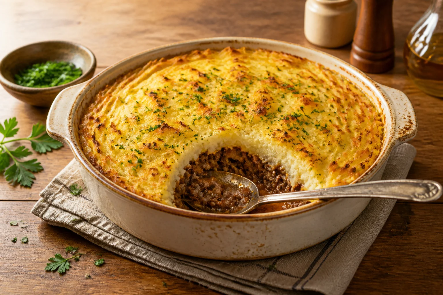 Hachis parmentier dore et reconfortant