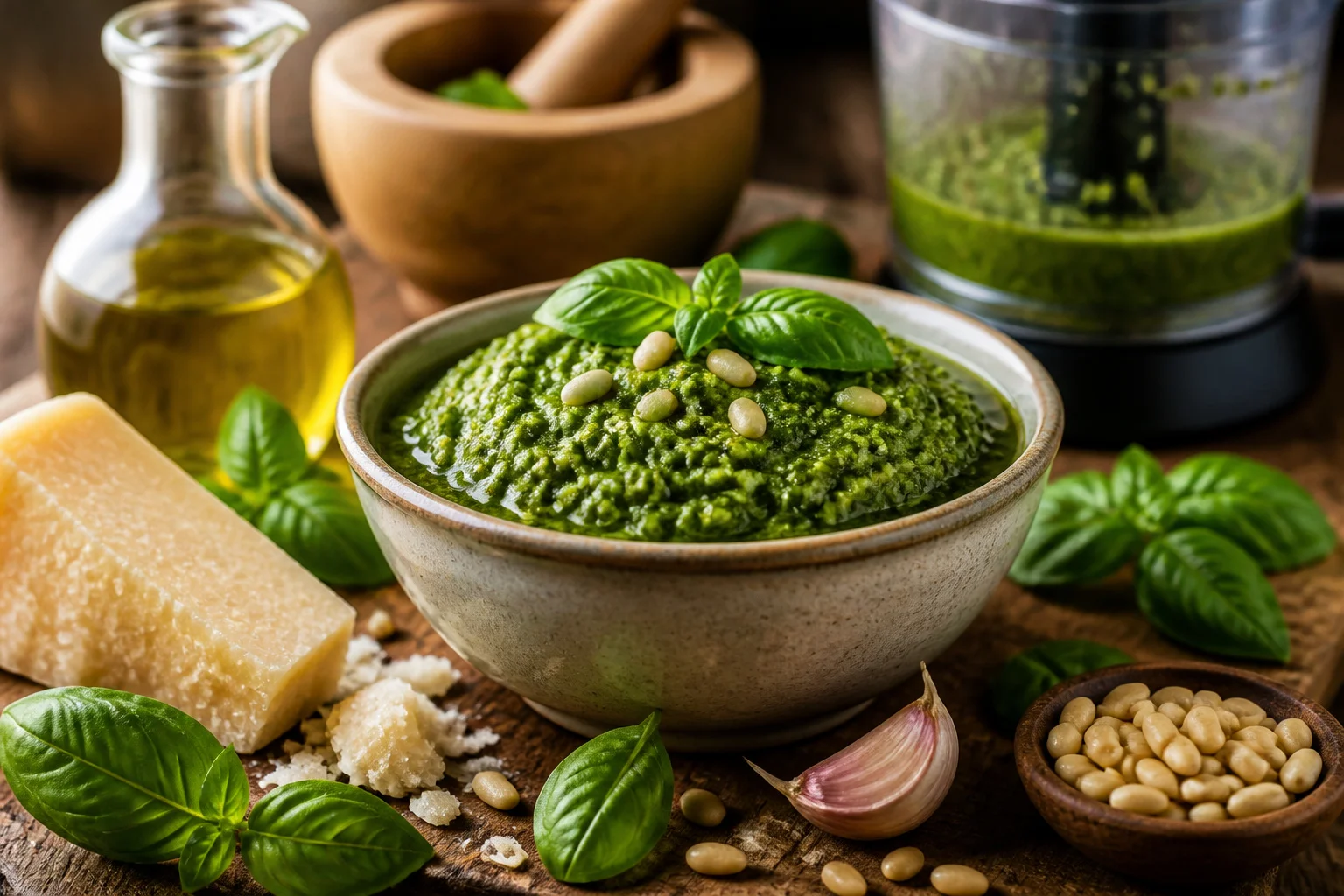 Pesto frais fait maison