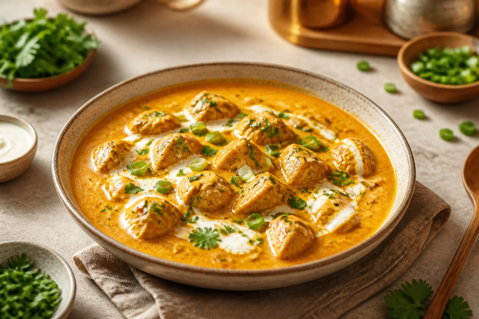 Curry de poulet cremeux a la noix de coco