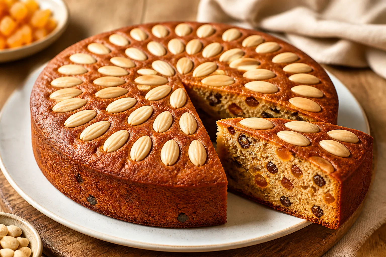 Gateau dundee aux amandes et fruits confits
