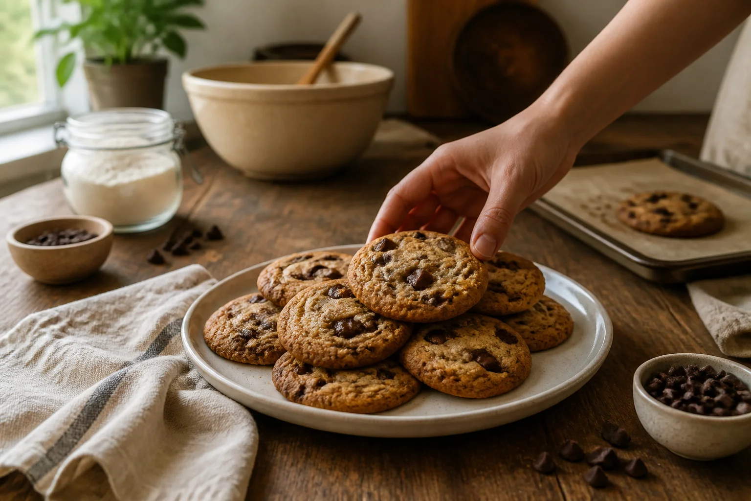 Biscuits aux pepites de chocolat frais