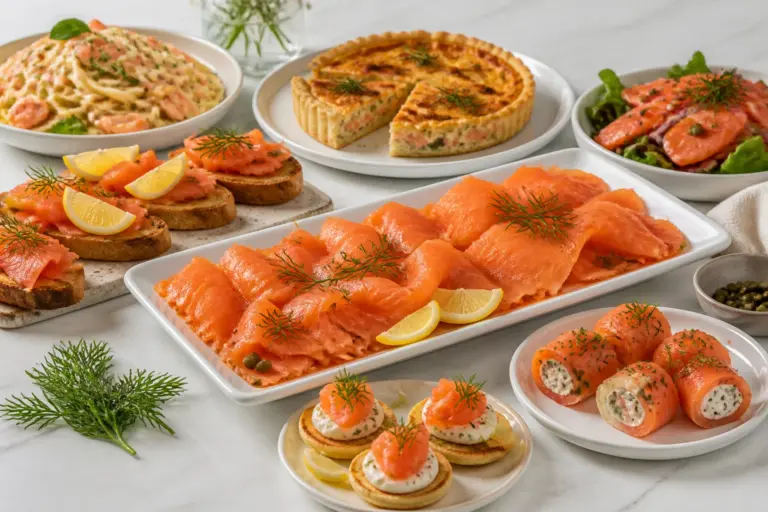 Buffet de saumon fume appetissant