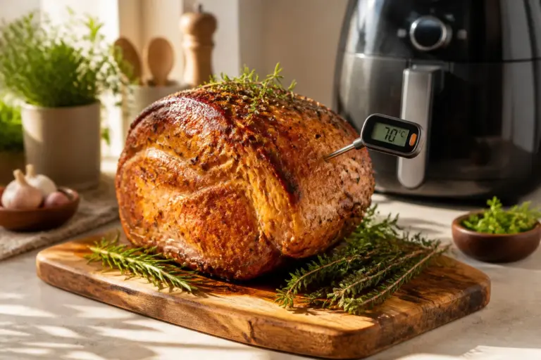Roti de porc dore a la perfection